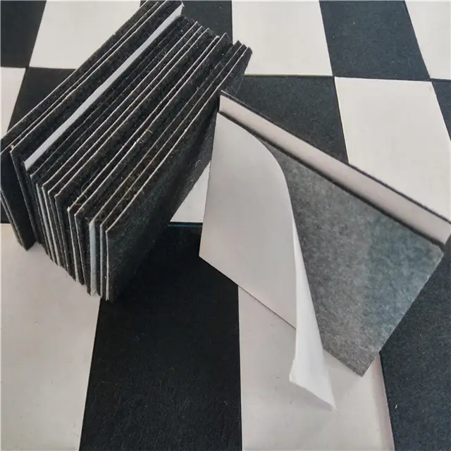 Black 5mm thick Self adhesive Felt Pads for Furniture Feet shzanbo